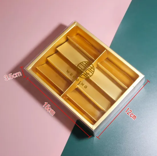 Boîte de papier d'emballage personnalisée en carton Macron Cake Bakery Nuts Candy Boîte de chocolat avec fenêtre transparente en PVC